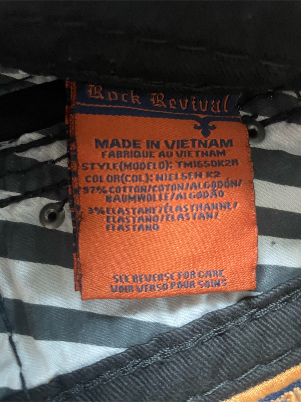 Rock Revival Men's Black Moto Jeans - Picture 7 of 7